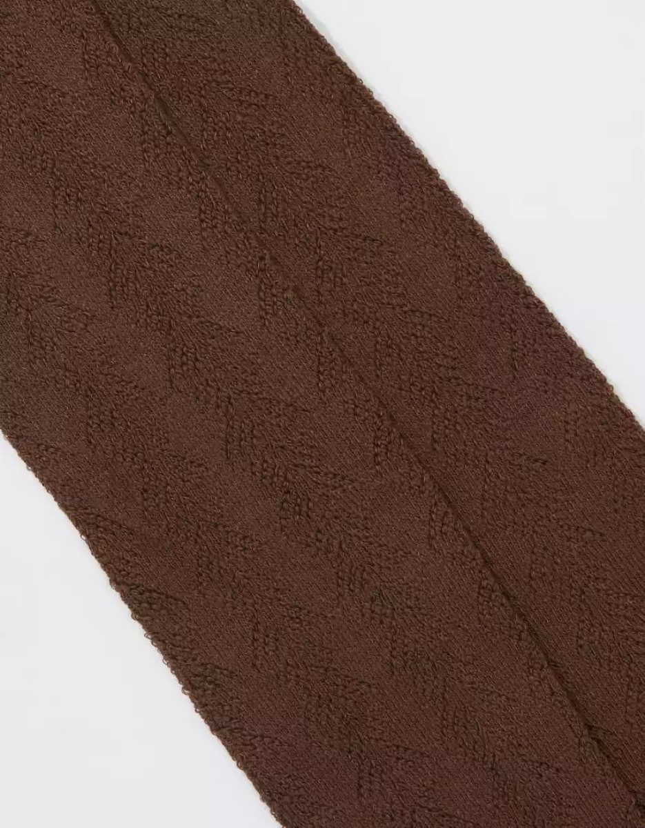 Chaussettes American Eagle AE Pointelle Tights Marron Femme | IQX-89053927